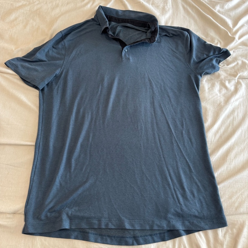 Lululemon Men’s Evolution Short Sleeve Polo - Blue / Size Large